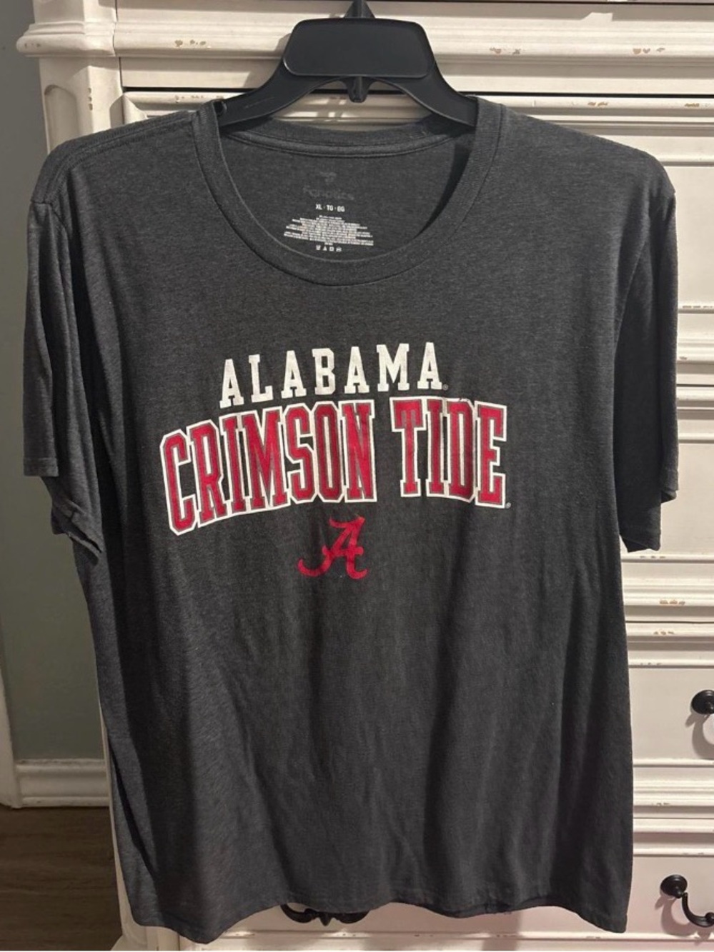 Fanatics Alabama Crimson Tide Gray Short Sleeve Tee